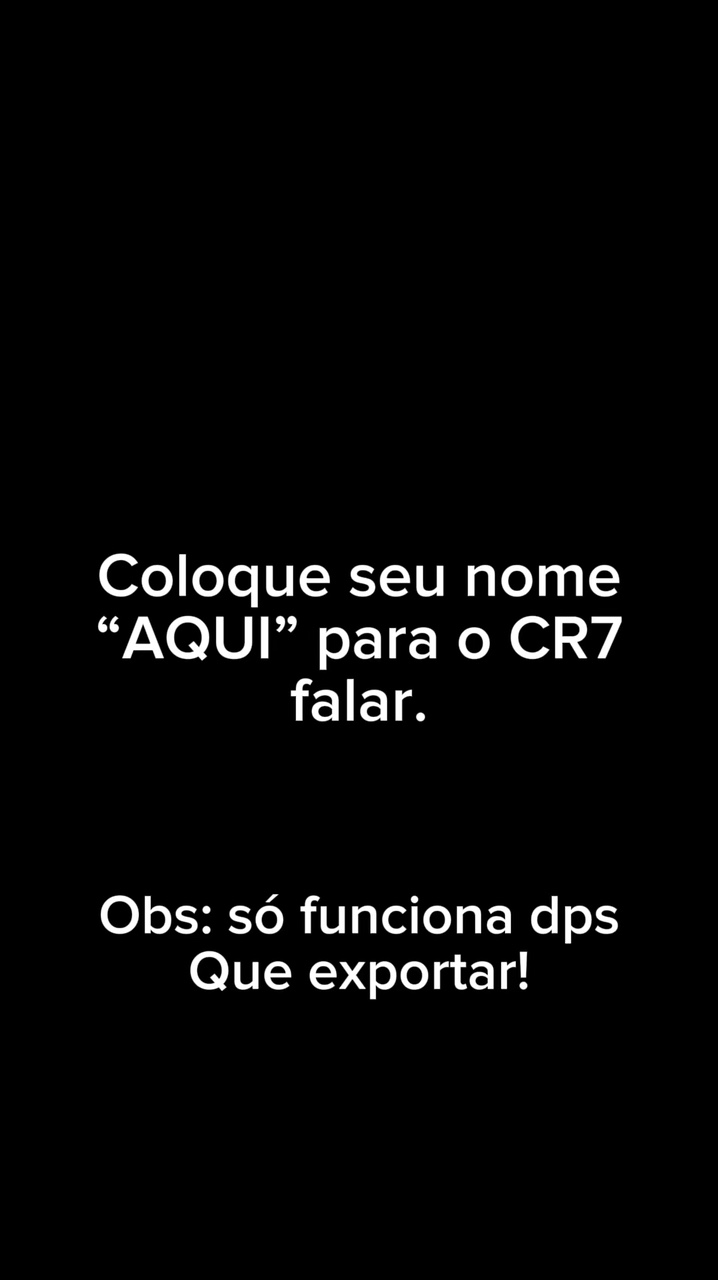 CR7 falando seu nome