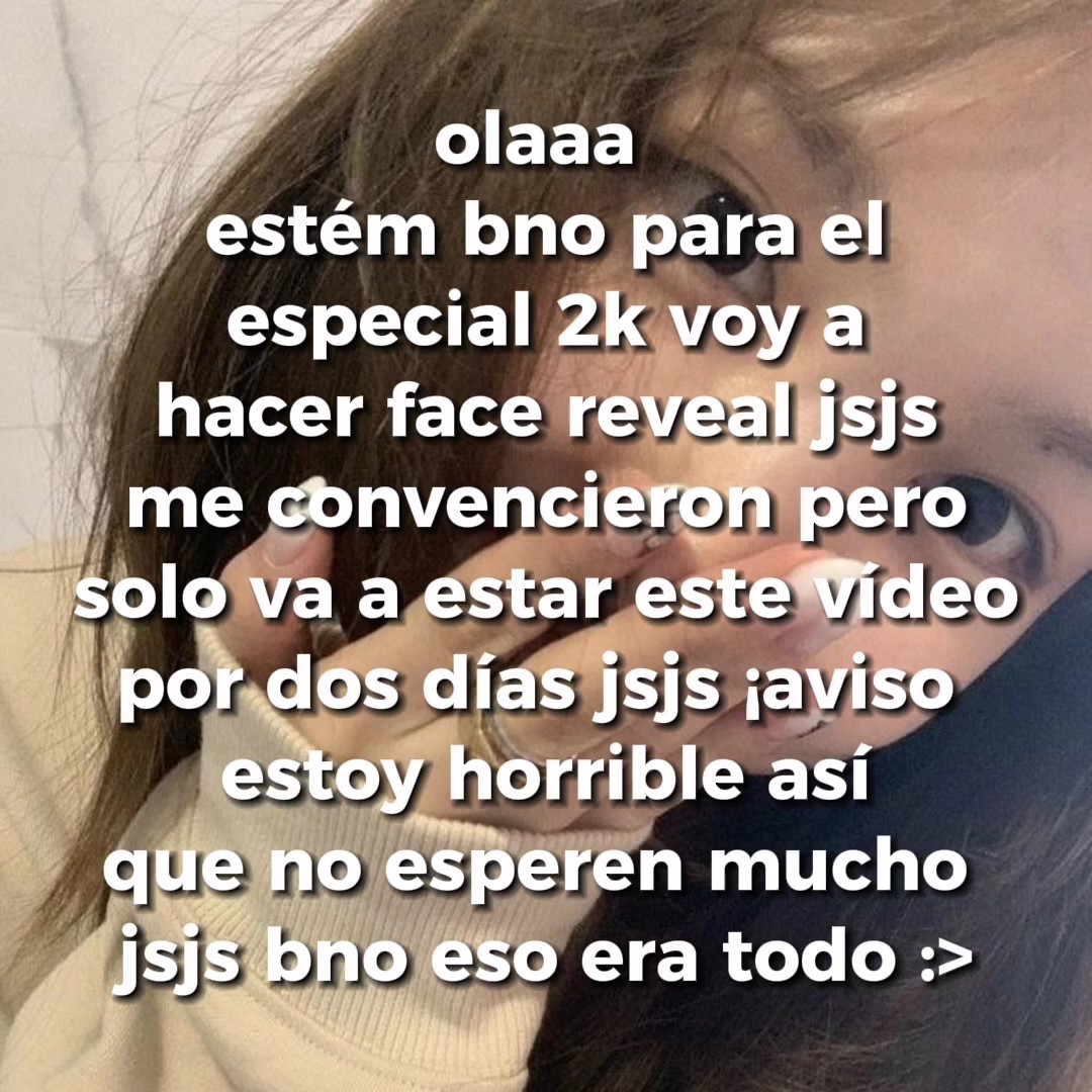 Face reveal! D: