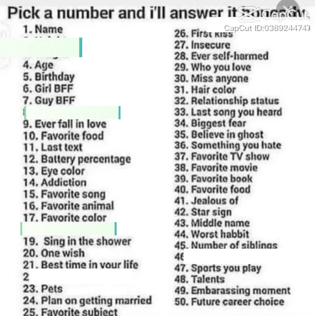 Pick a number 