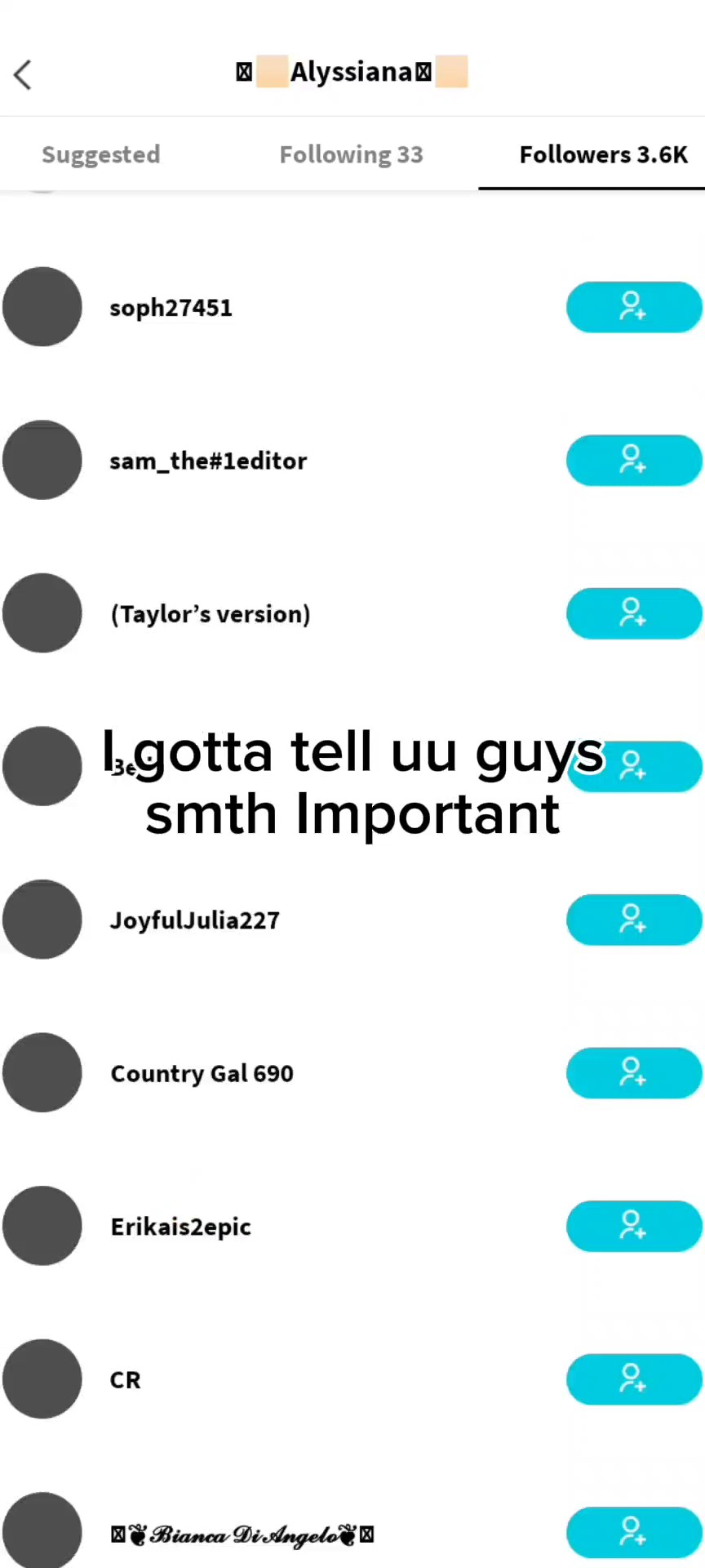 Just an update