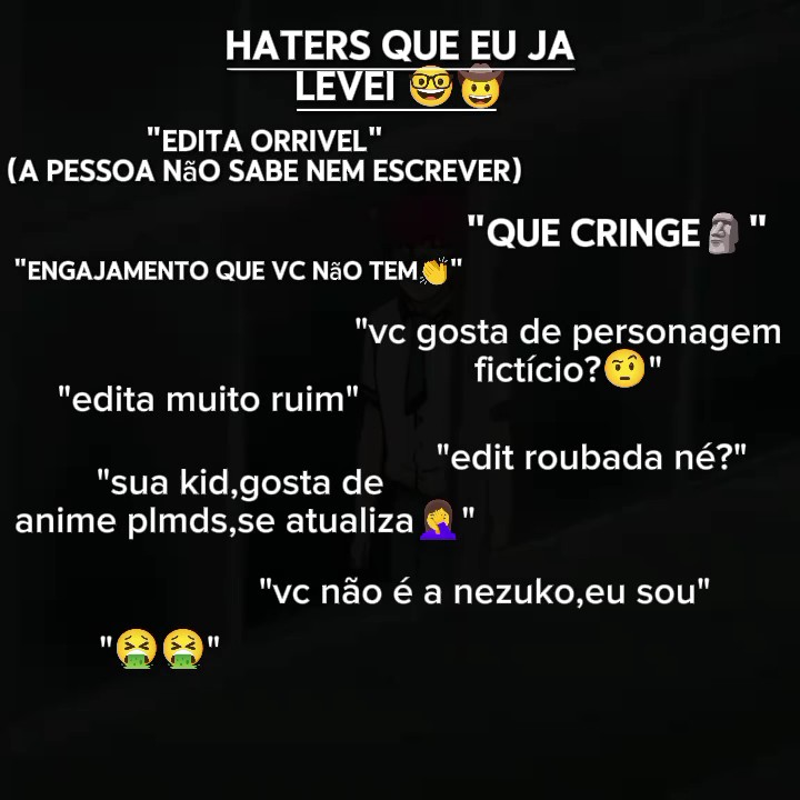 hater pra mim é 