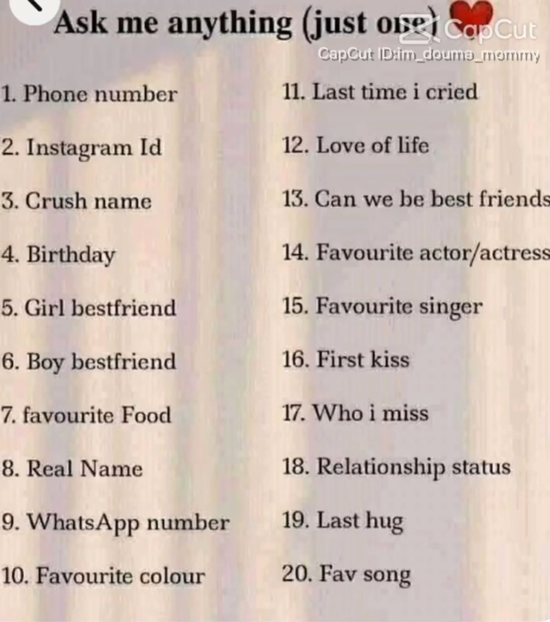 Ask me anything