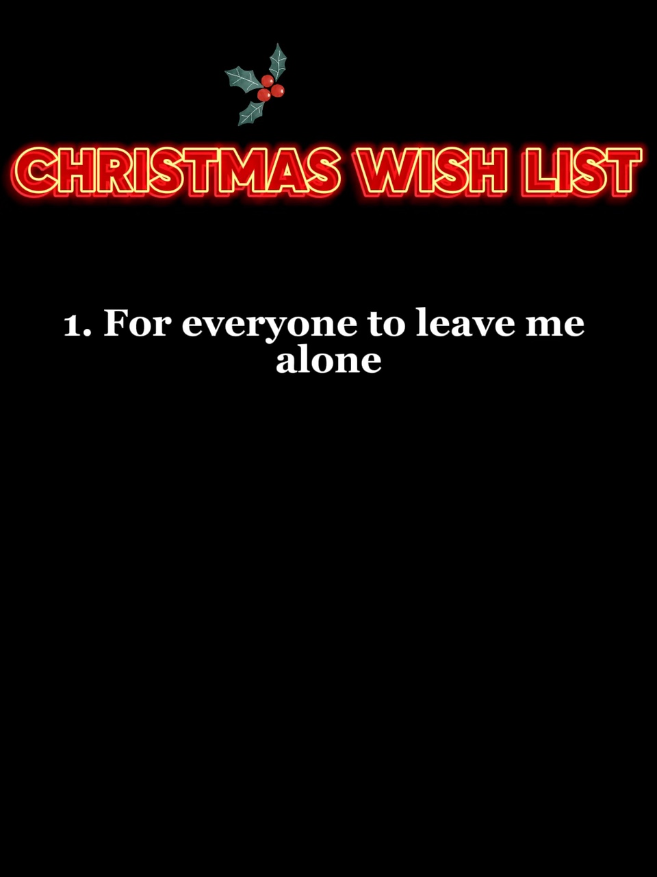 Christmas Wish List