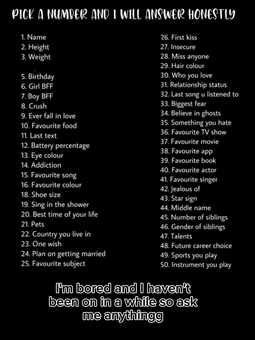 ask me anything 